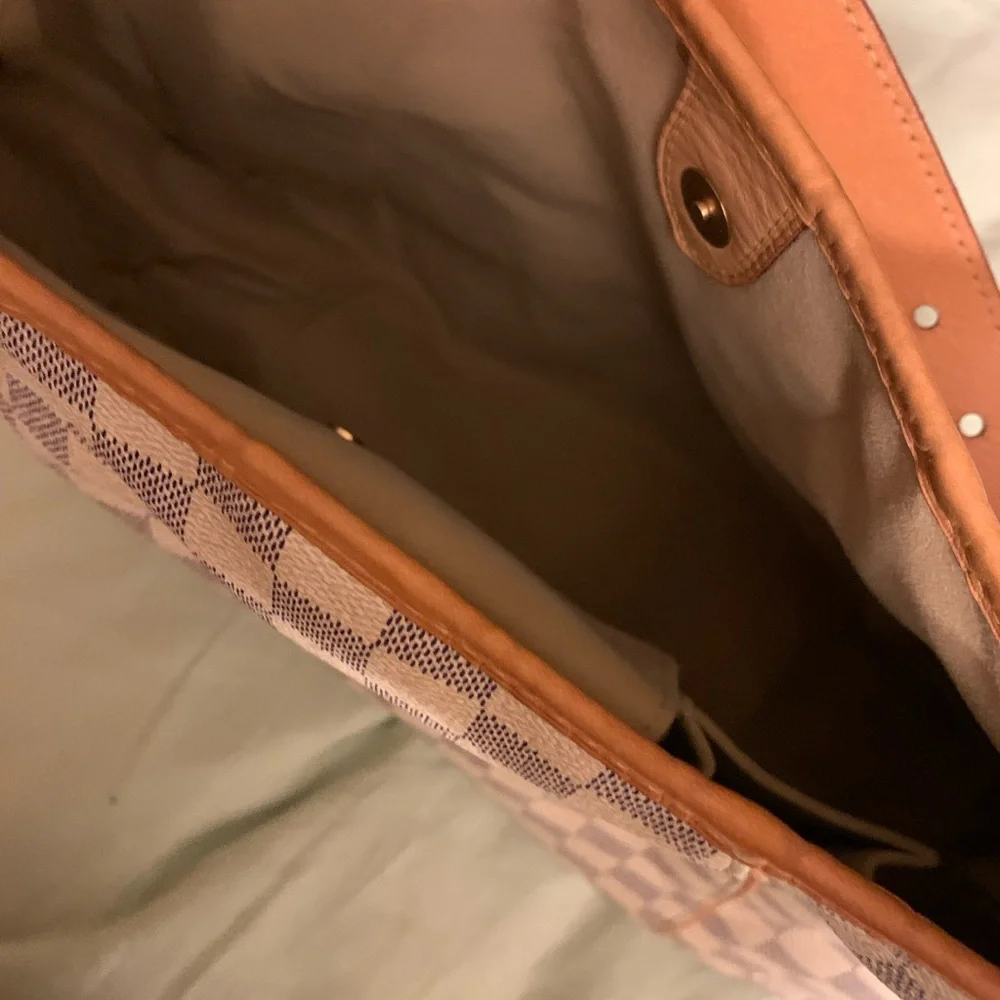 Authentic, like new, great condition Luise Vuitton hobo, cream checkers …